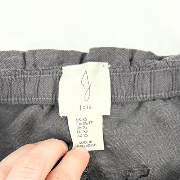 NWT Joie Dark Gray Linen Blend Shorts - Picture 3 of 5